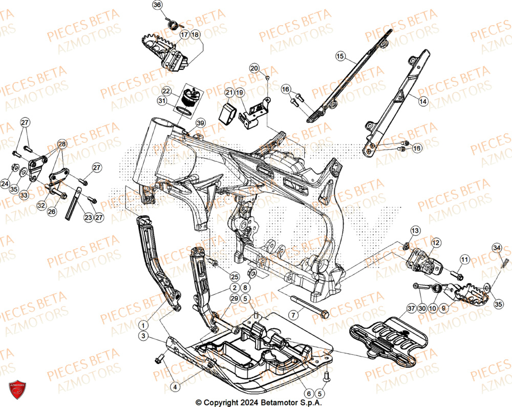 Accessoires Du Chassis BETA Pièces BETA EVO 125 2T - 2025
