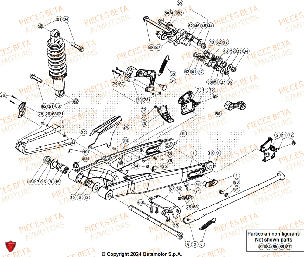 Bras Oscillant BETA Pièces BETA EVO 125 2T - 2025