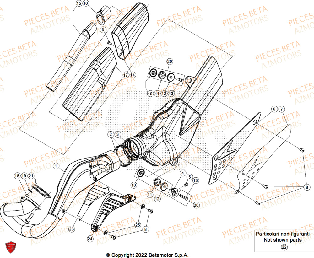 Echappement BETA Pièces BETA EVO 125 2T - 2025
