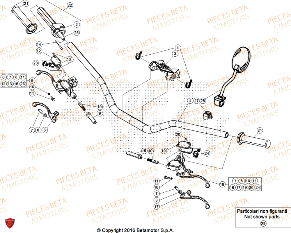 Guidon BETA Pièces BETA EVO 125 2T - 2025