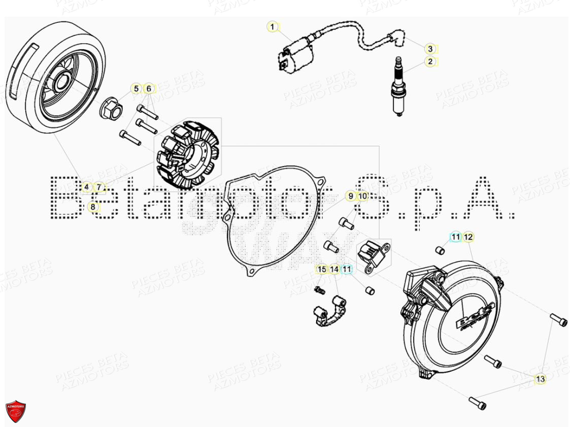 BOUGIE IRIDIO T40352G BETA pour ALLUMAGE de EVO 125 2T FACTORY 2017