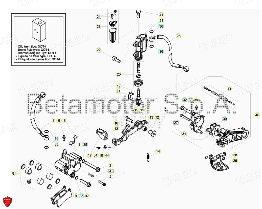 PLAQUETTES PINCES REV-3 ( COUPLE ) BETA pour FREINS de EVO 125 2T FACTORY 2017