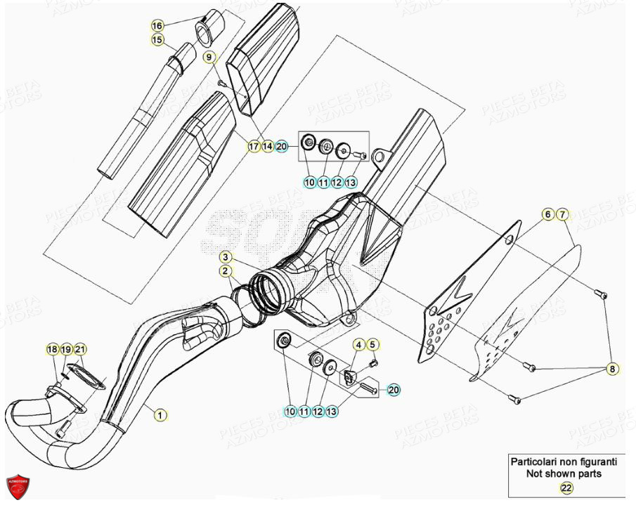 Echappement BETA Pièces BETA EVO 2T -125CC- FACTORY - (2018)