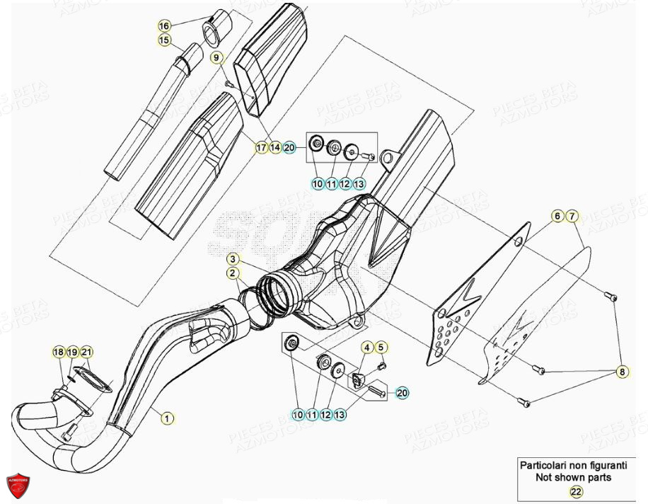 Echappement BETA Pièces BETA EVO 2T -125CC- FACTORY - (2019)