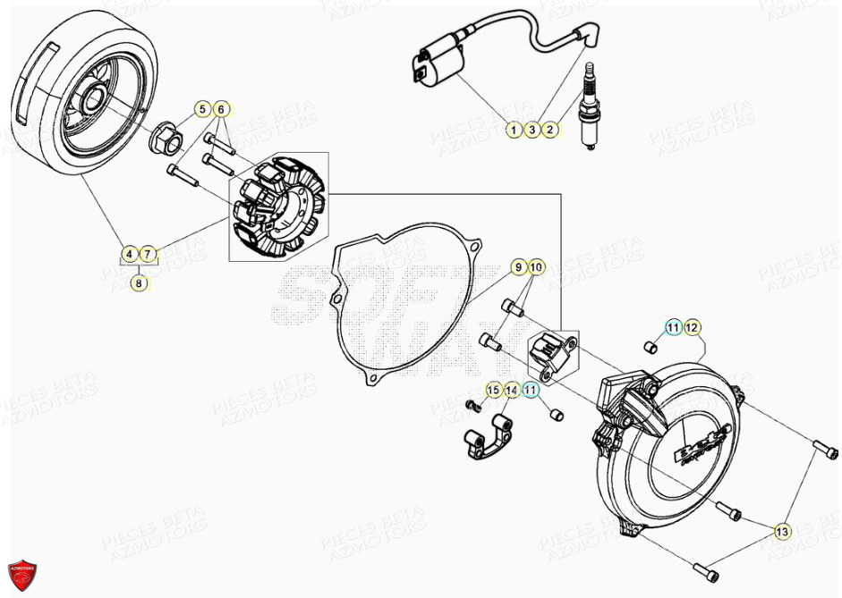 BOUGIE IRIDIO T40352G BETA pour ALLUMAGE de EVO 125 2T FACTORY 2020