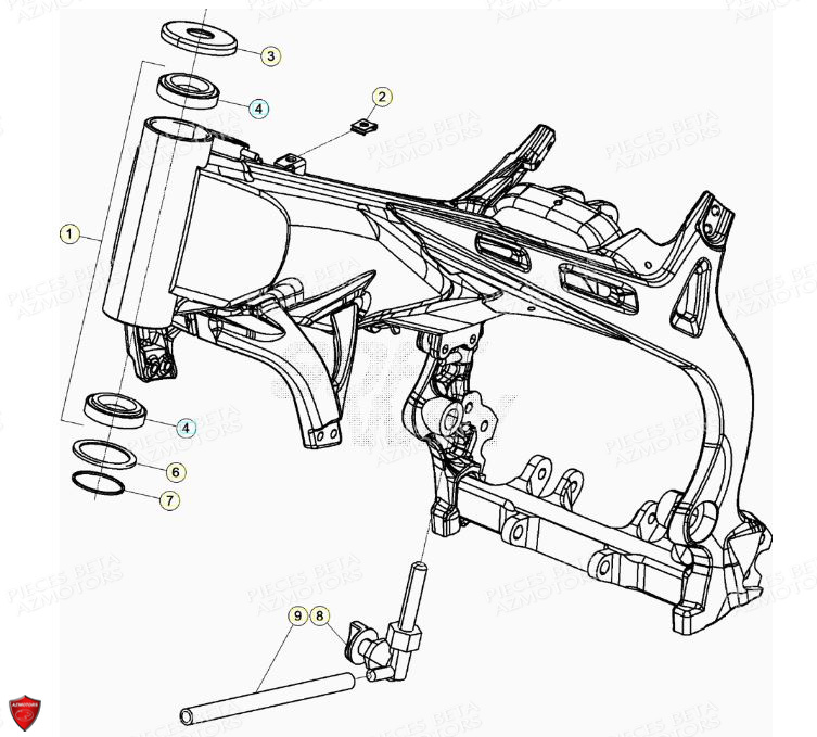 Chassis BETA Pièces BETA EVO 2T -125CC- FACTORY - (2020)