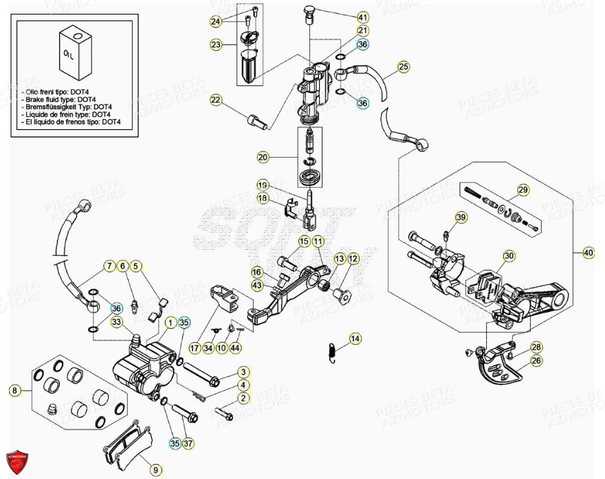 FREINS pour EVO 125 2T FACTORY 2020