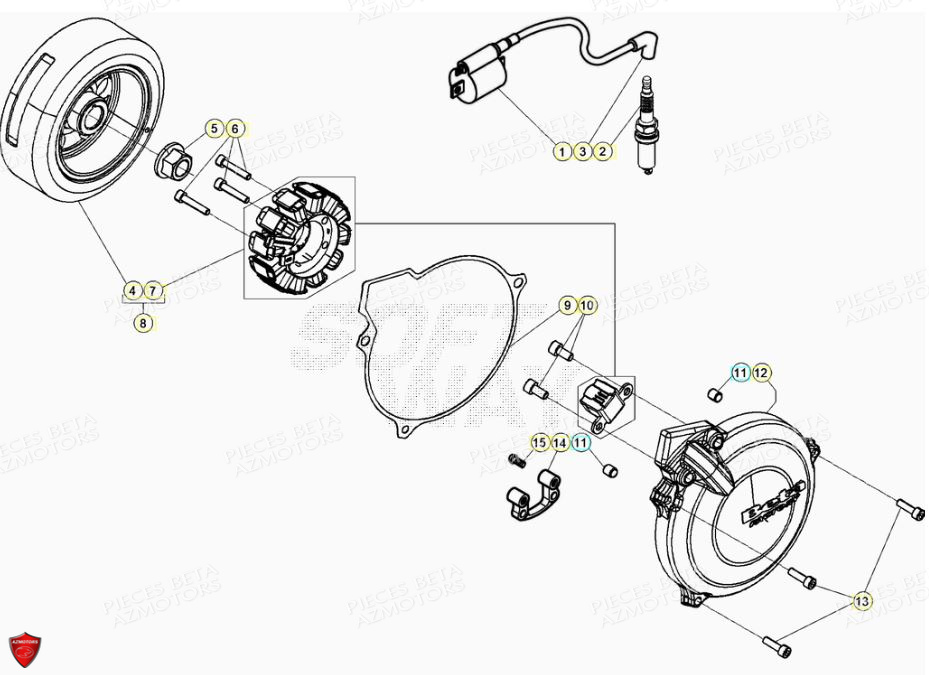 BOUGIE IRIDIO T40352G BETA pour ALLUMAGE de EVO 125 2T FACTORY 2021