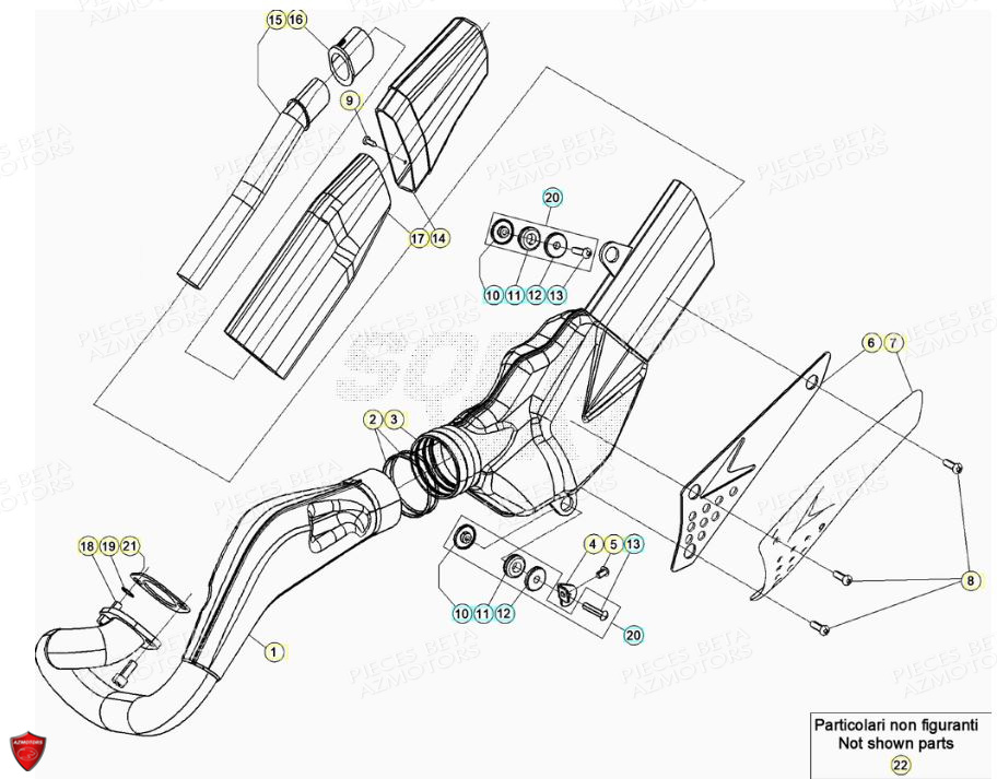 Echappement BETA Pièces BETA EVO 2T -125CC- FACTORY - (2021)