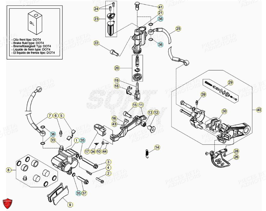 PLAQUETTES DE FREIN BETA pour FREINS de EVO 125 2T FACTORY 2021