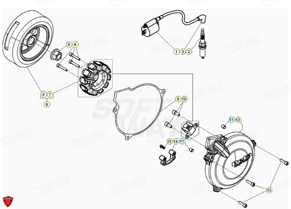 BOUGIE IRIDIO T40352G BETA pour ALLUMAGE de EVO 125 2T FACTORY 2022