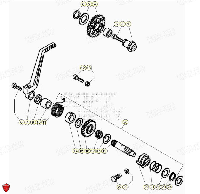 Kick Starter BETA Pièces BETA EVO 2T -125CC- FACTORY - (2022)