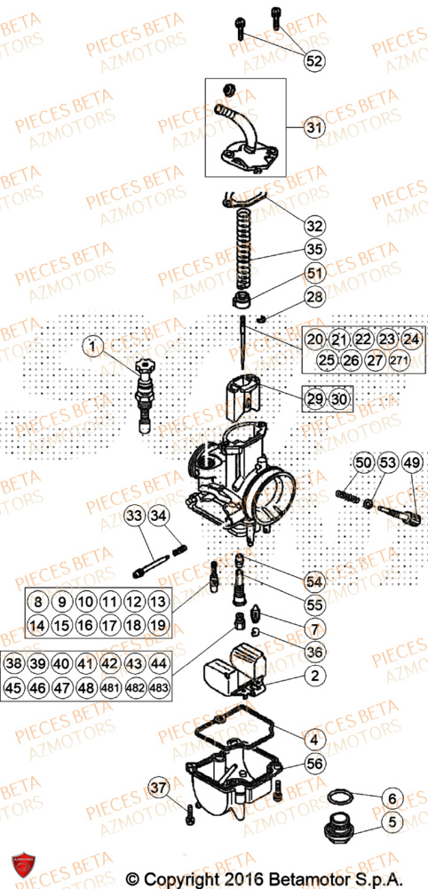 Carburateur Details BETA Pièces BETA EVO 200 2T - [2024]