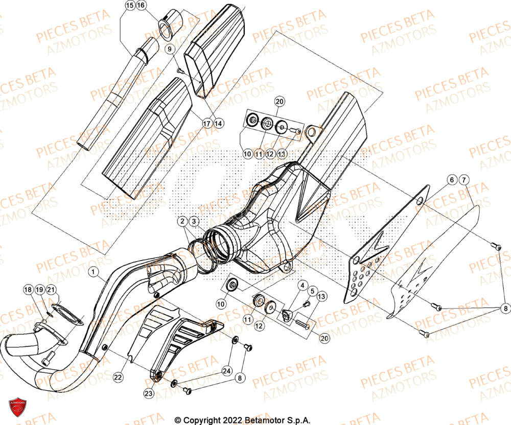 Echappement BETA Pièces BETA EVO 200 2T - [2024]