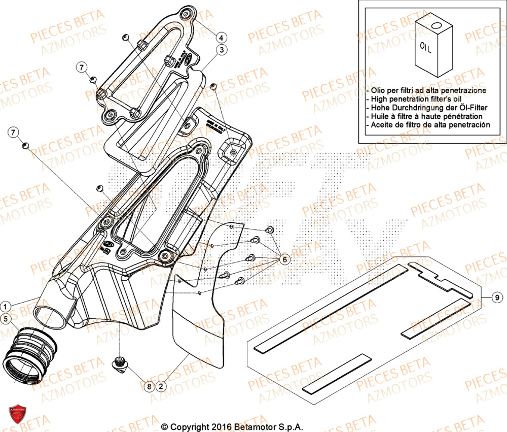 Filtre A Air BETA Pièces BETA EVO 200 2T - [2024]