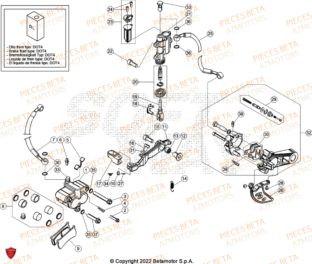 Freins BETA Pièces BETA EVO 200 2T - [2024]