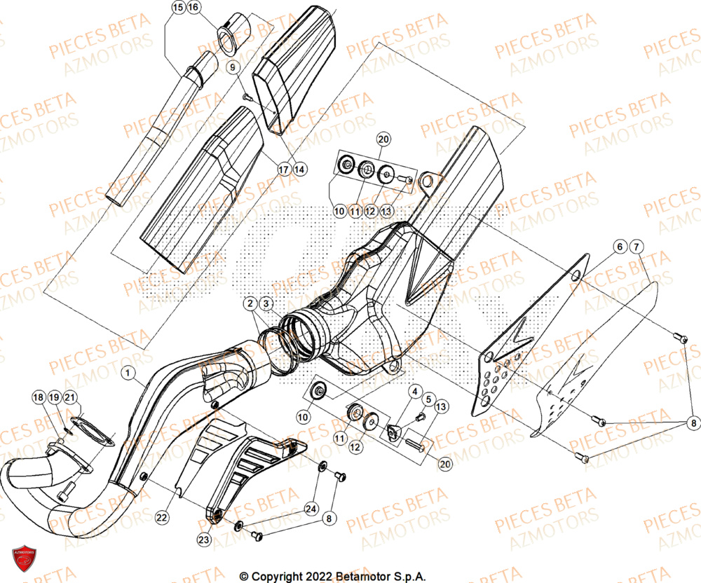 Echappement BETA Pièces BETA EVO 200 2T - [2025]