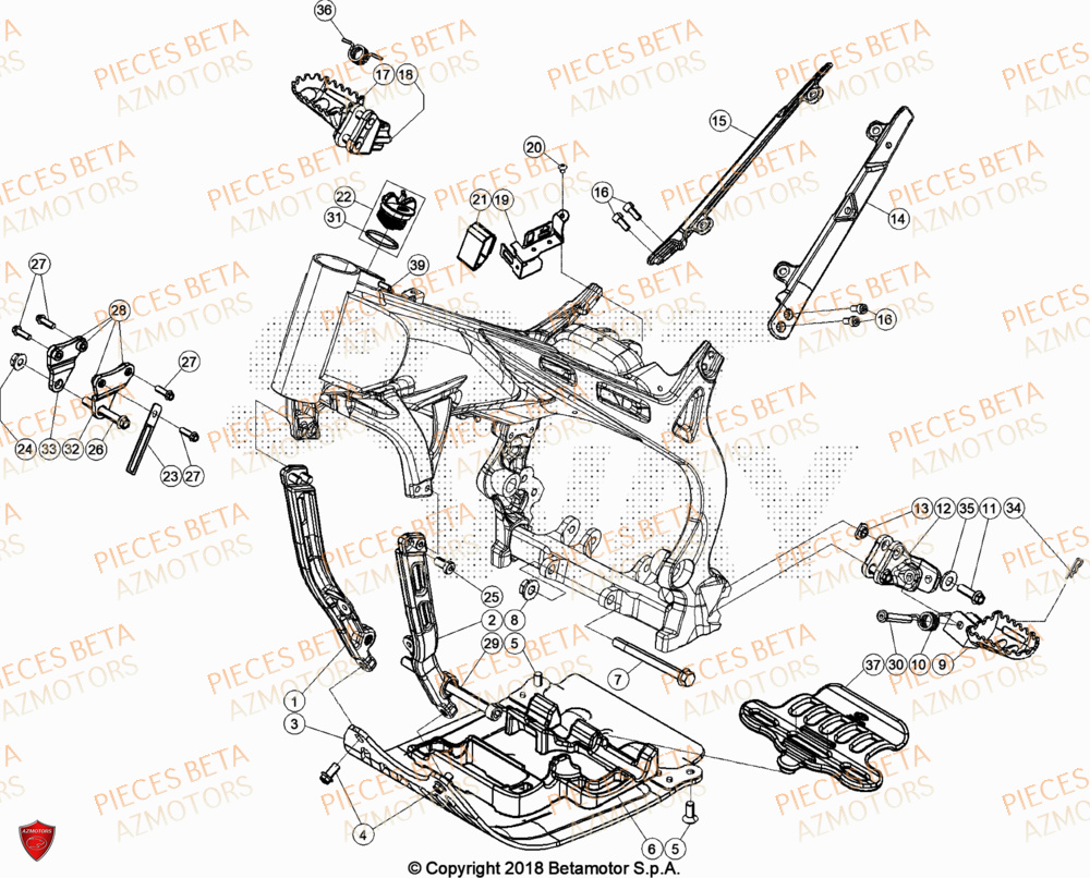 Accessoires Du Chassis BETA Pièces BETA EVO 250 2T - [2024]