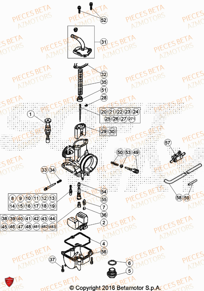 Carburateur Details BETA Pièces BETA EVO 250 2T - [2024]
