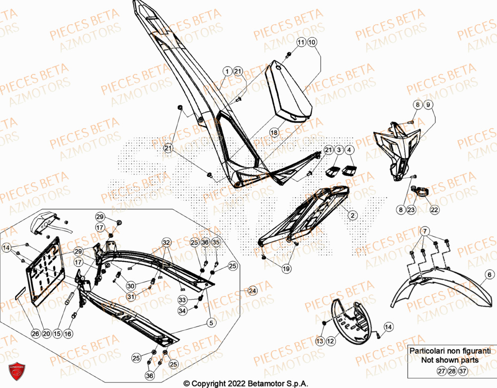Carenages BETA Pièces BETA EVO 250 2T - [2024]