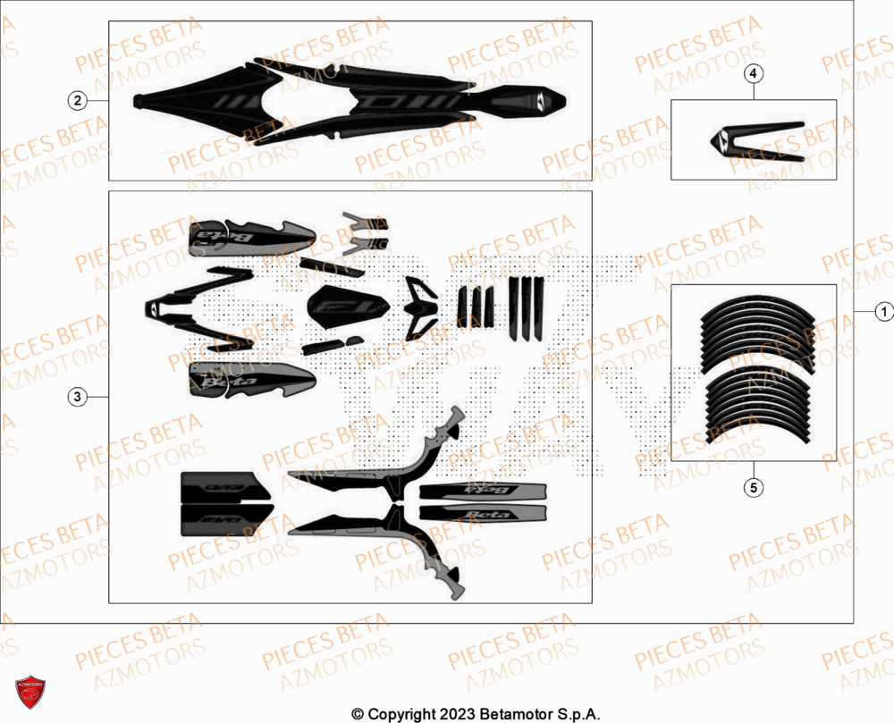 Decors BETA Pièces BETA EVO 250 2T - [2024]