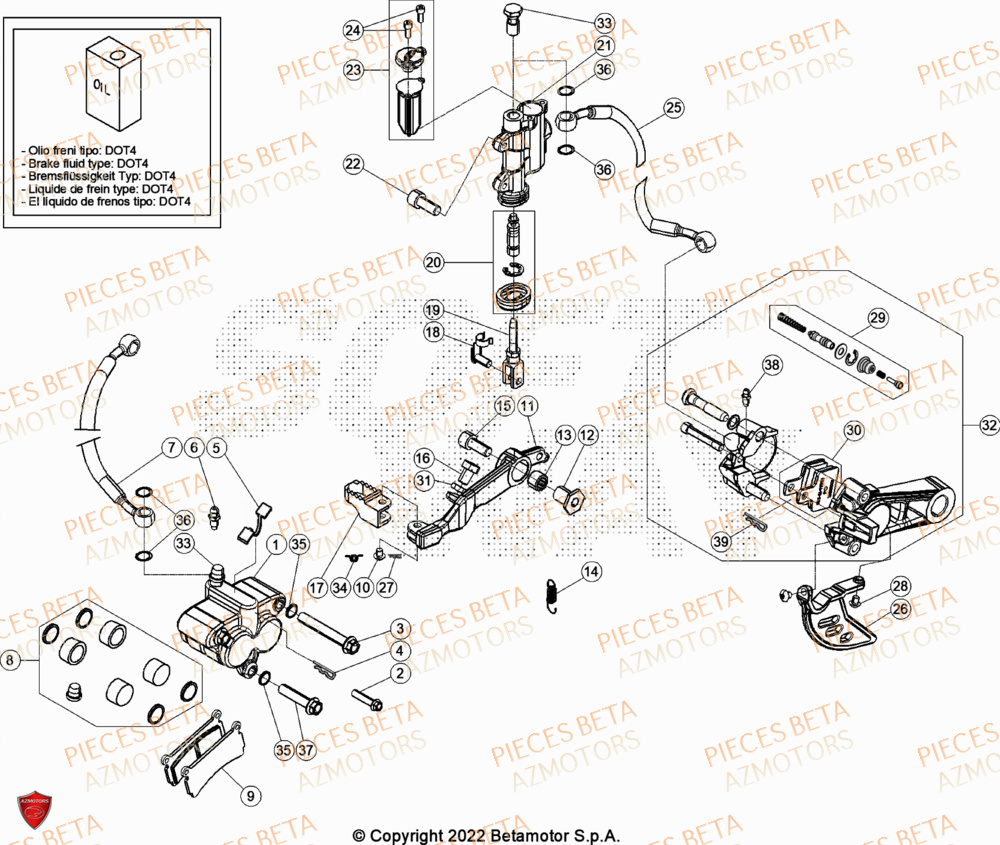 Freins BETA Pièces BETA EVO 250 2T - [2024]
