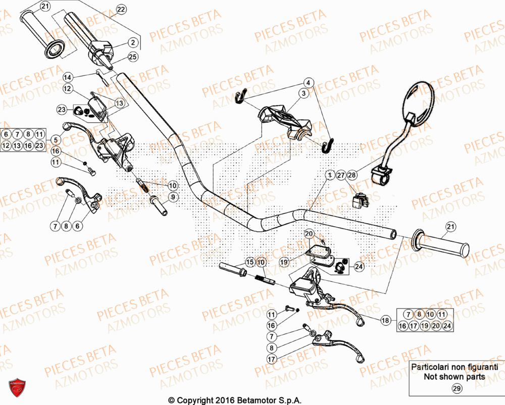 Guidon BETA Pièces BETA EVO 250 2T - [2024]