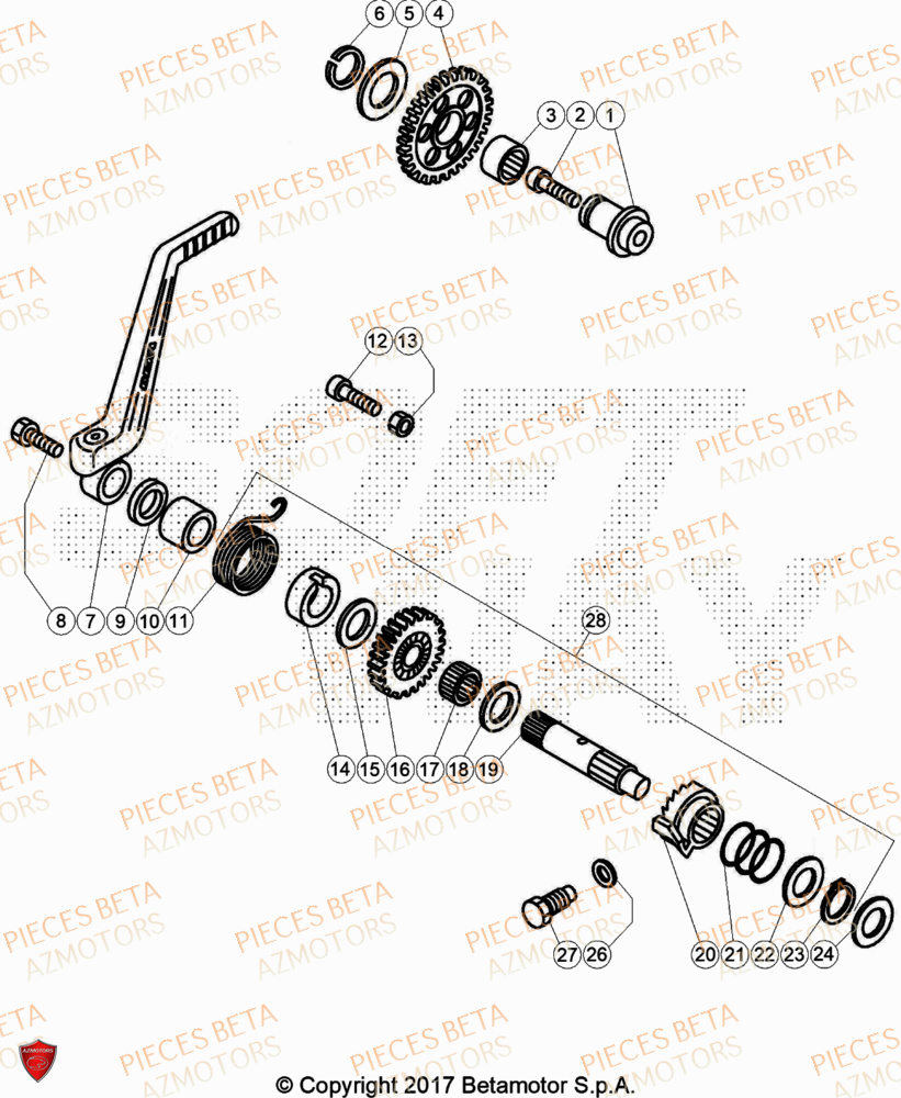 Kick Starter BETA Pièces BETA EVO 250 2T - [2024]