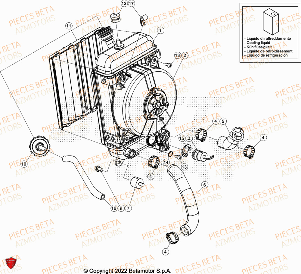 Radiateur BETA Pièces BETA EVO 250 2T - [2024]