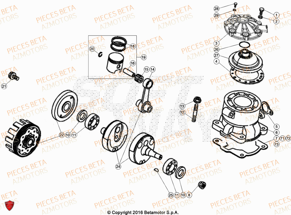 Vilebrequin BETA Pièces BETA EVO 250 2T - [2024]