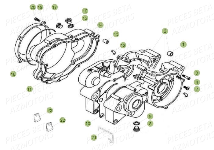 Carter Embrayage BETA Pièces BETA EVO 2T -250CC- FACTORY - (2015)