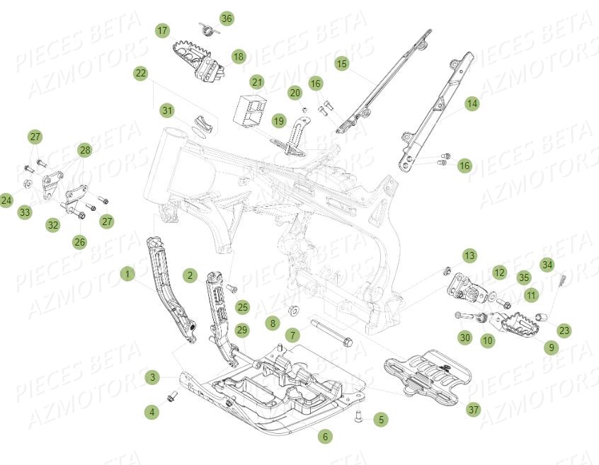 Accessoires Du Chassis BETA Pièces BETA EVO 2T -300CC- FACTORY - (2015)