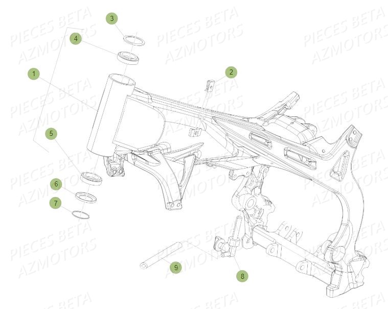 Chassis BETA Pièces BETA EVO 2T -300CC- FACTORY - (2015)