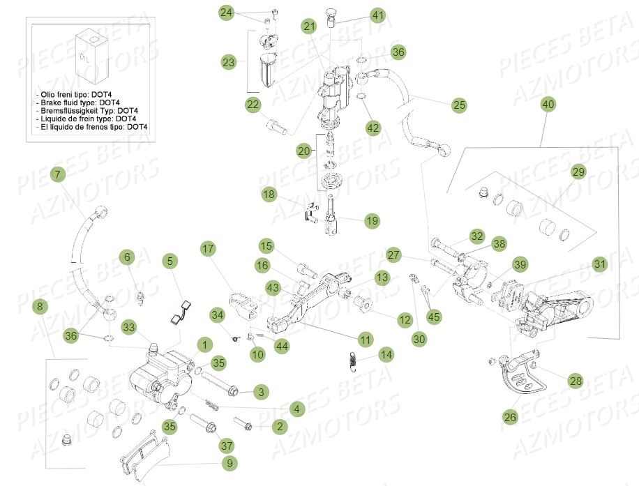 FREINS_SELECTEUR_DE_FREIN BETA Pièces BETA EVO 2T -300CC- FACTORY - (2015)
Du numero de serie ZD3T60102F0603902 AU	ZD3T60102F0603906,