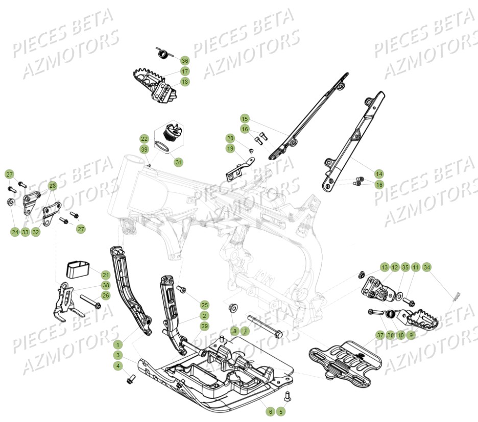 Accessoires Chassis BETA Pièces Beta EVO 300 SS 2T - 2018