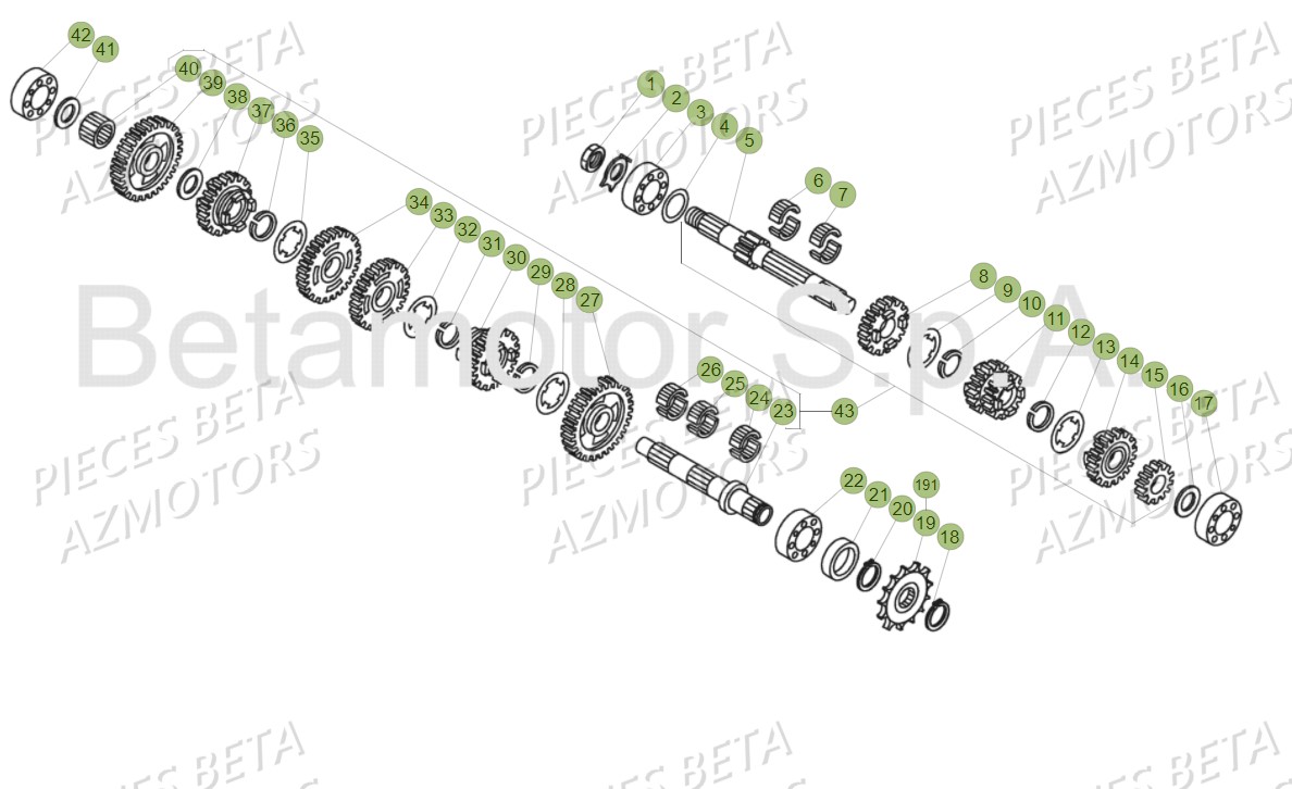 BOITE_A_VITESSES BETA Pièces Beta EVO 300 SS 2T - 2018