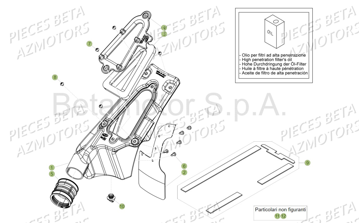 BOITIER DU FILTRE BETA EVO 300 SS 2T