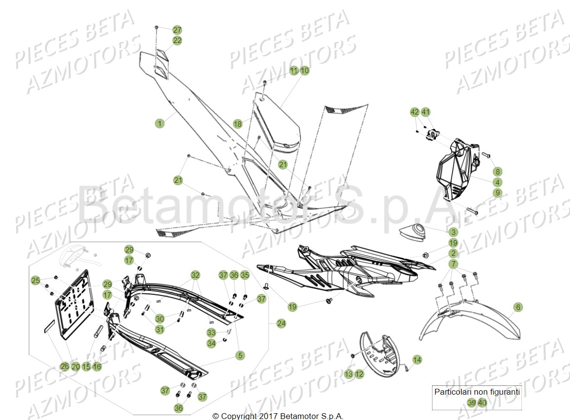Carenages Reservoir Selle BETA Pièces Beta EVO 300 SS 2T - 2018
