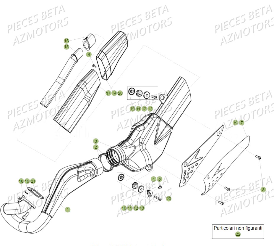 Echappement BETA Pièces Beta EVO 300 SS 2T - 2018