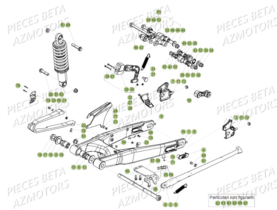 FOURCHE_ARRIERE_SUSPENSION_ARRIERE BETA Pièces Beta EVO 300 SS 2T - 2018