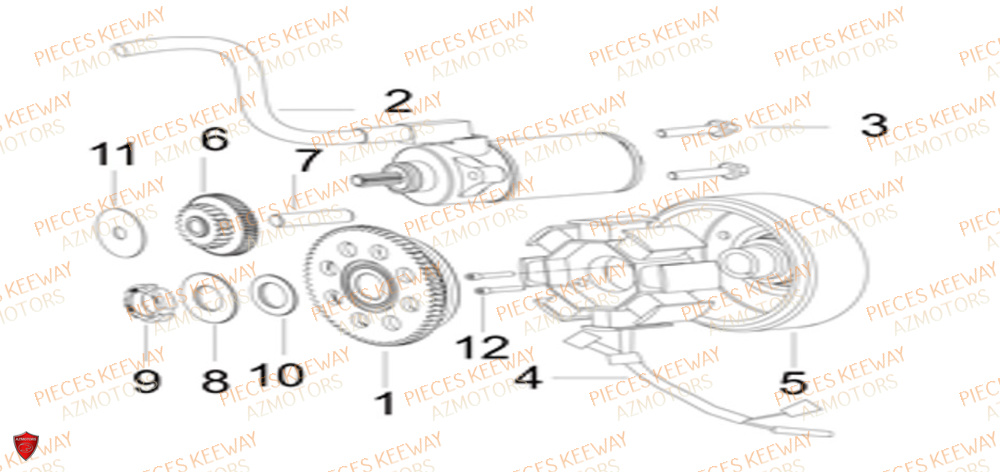 Allumage KEEWAY Pieces KEEWAY Origine F-ACT EVO 50 EURO4 2018-2025
