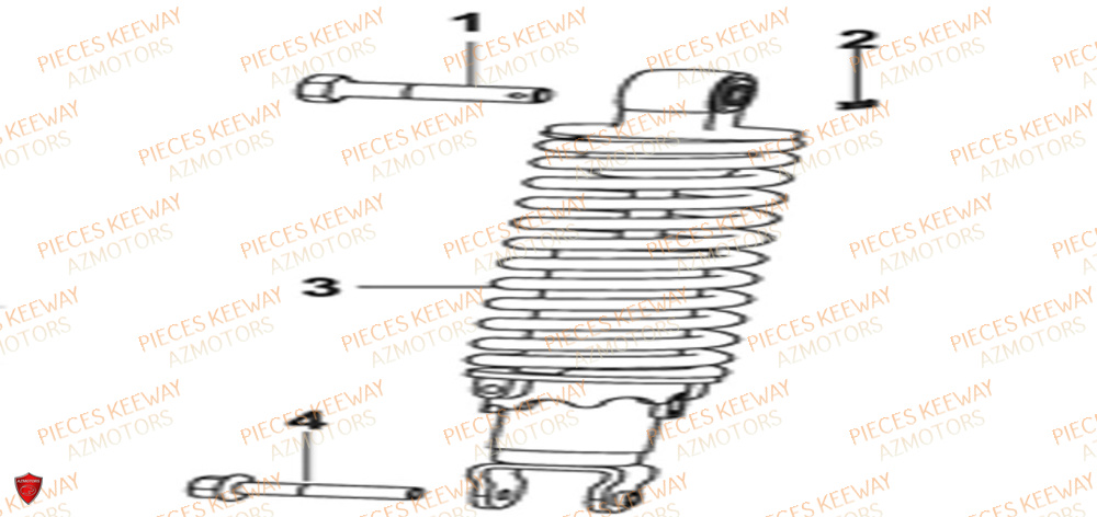 Amortisseur KEEWAY Pieces KEEWAY Origine F-ACT EVO 50 EURO4 2018-2025
