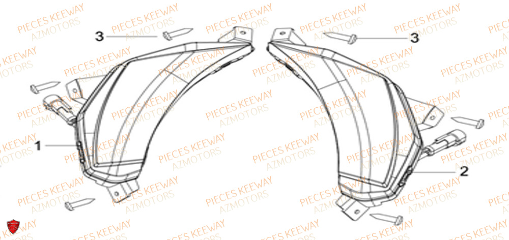 Clignotants KEEWAY Pieces KEEWAY Origine F-ACT EVO 50 EURO4 2018-2025
