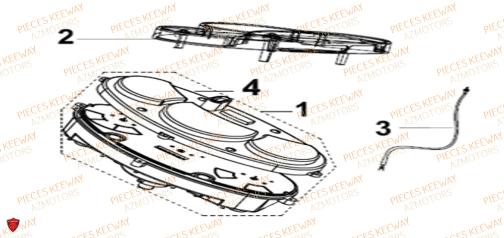 Compteur KEEWAY Pieces KEEWAY Origine F-ACT EVO 50 EURO4 2018-2025
