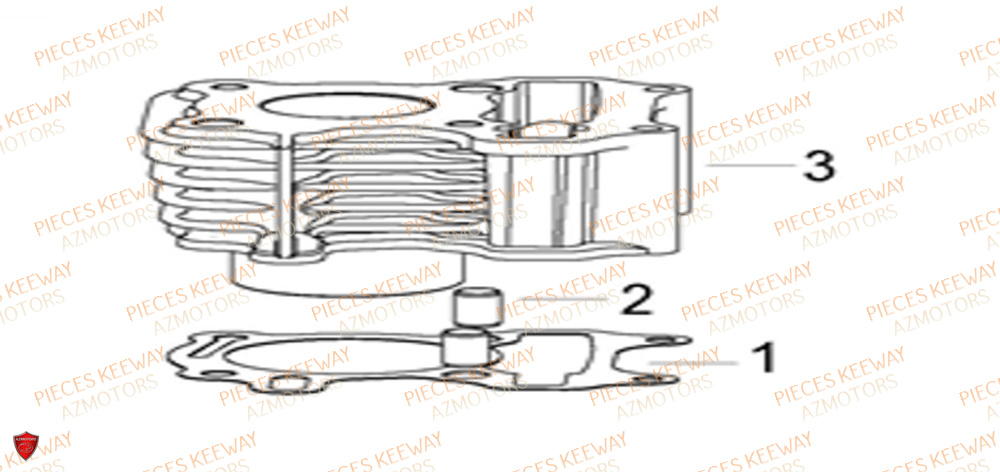 Cylindre KEEWAY Pieces KEEWAY Origine F-ACT EVO 50 EURO4 2018-2025
