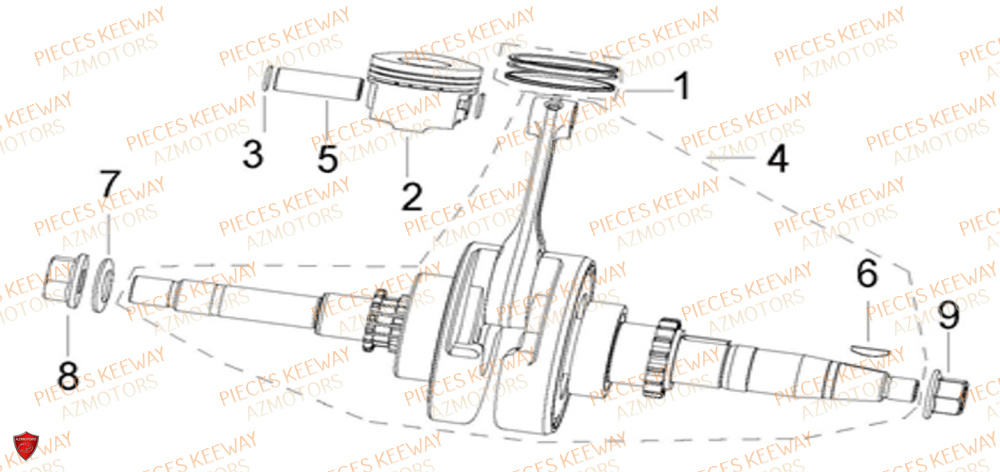 Embiellage KEEWAY Pieces KEEWAY Origine F-ACT EVO 50 EURO4 2018-2025
