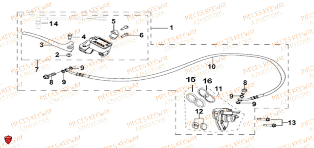 Frein Avant KEEWAY Pieces KEEWAY Origine F-ACT EVO 50 EURO4 2018-2025
