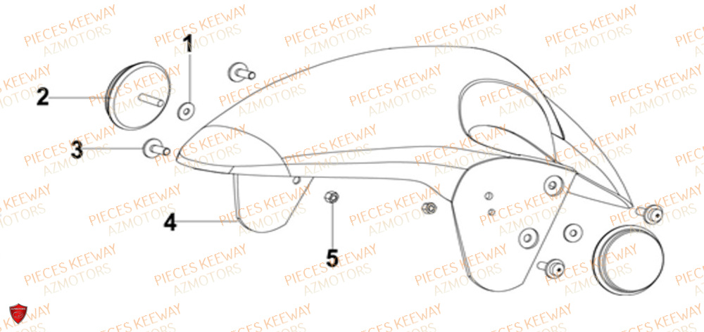 Garde Boue Avant KEEWAY Pieces KEEWAY Origine F-ACT EVO 50 EURO4 2018-2025
