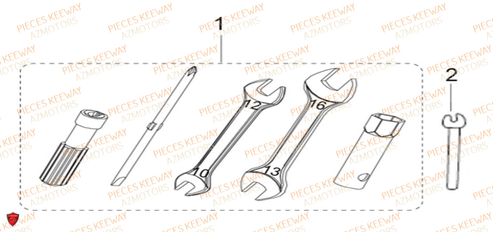 Outils KEEWAY Pieces KEEWAY Origine F-ACT EVO 50 EURO4 2018-2025
