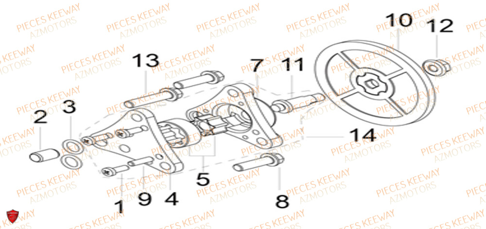 Pompe A Huile KEEWAY Pieces KEEWAY Origine F-ACT EVO 50 EURO4 2018-2025
